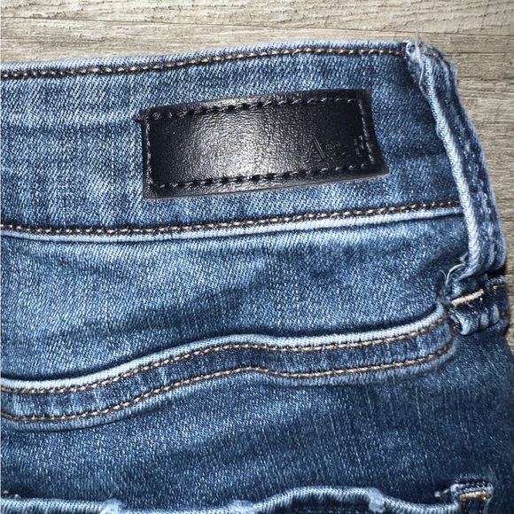 A&F Simone High Rise Super Skinny Distressed Mid wash Size 0/25 - Picture 7 of 8